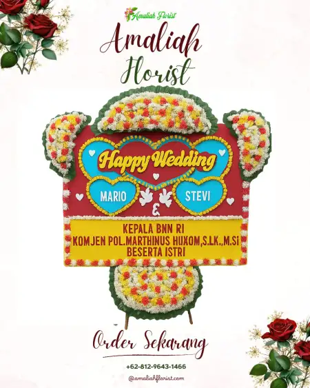 Papan Bunga Pernikahan Purangi